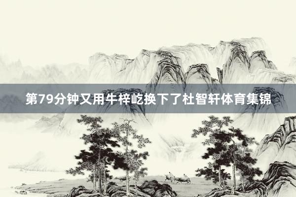 第79分钟又用牛梓屹换下了杜智轩体育集锦