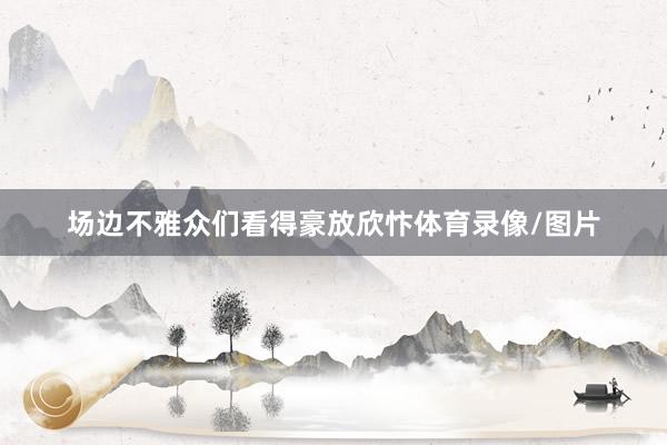 场边不雅众们看得豪放欣忭体育录像/图片