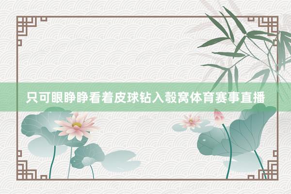 只可眼睁睁看着皮球钻入彀窝体育赛事直播