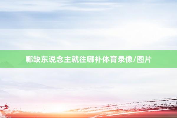 哪缺东说念主就往哪补体育录像/图片