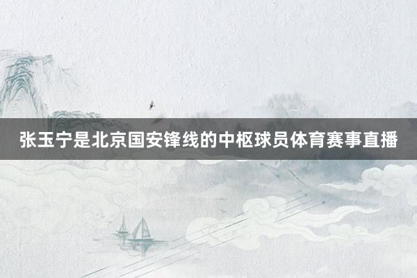张玉宁是北京国安锋线的中枢球员体育赛事直播