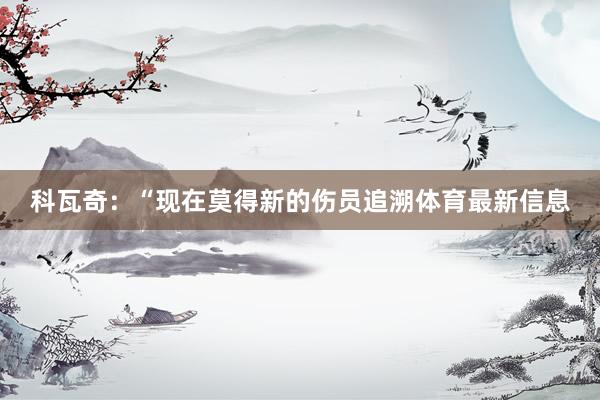 科瓦奇：“现在莫得新的伤员追溯体育最新信息