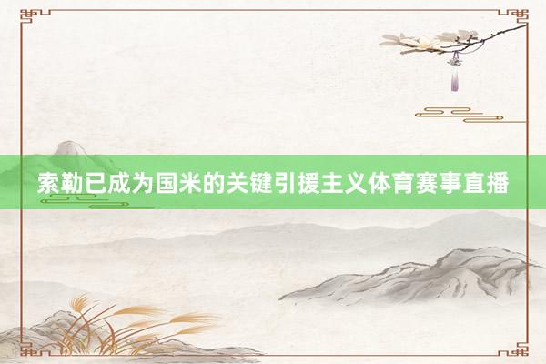 索勒已成为国米的关键引援主义体育赛事直播