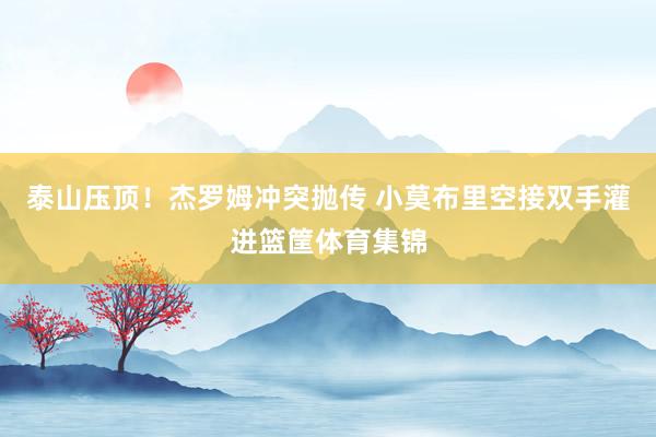 泰山压顶！杰罗姆冲突抛传 小莫布里空接双手灌进篮筐体育集锦