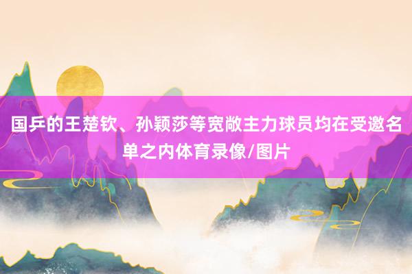 国乒的王楚钦、孙颖莎等宽敞主力球员均在受邀名单之内体育录像/图片