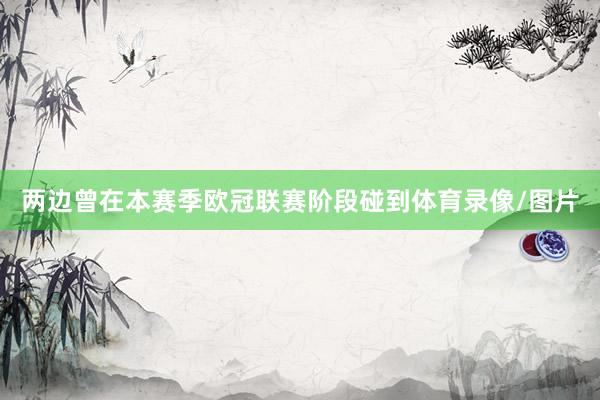 两边曾在本赛季欧冠联赛阶段碰到体育录像/图片 两边曾在本赛季欧冠联赛阶段碰到体育录像/图片