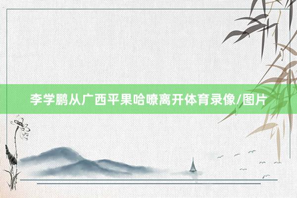 李学鹏从广西平果哈嘹离开体育录像/图片