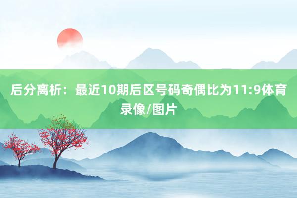 后分离析:最近10期后区号码奇偶比为11:9体育录像/图片