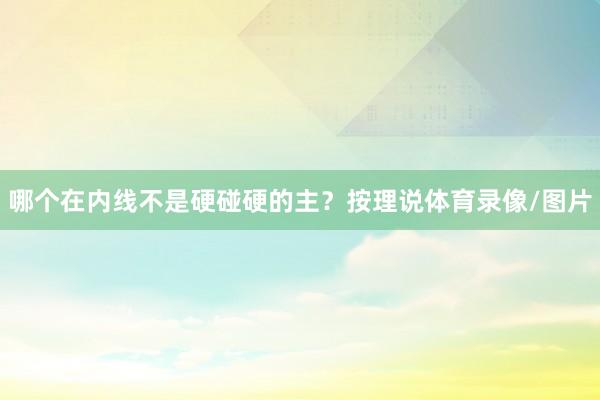 哪个在内线不是硬碰硬的主？按理说体育录像/图片