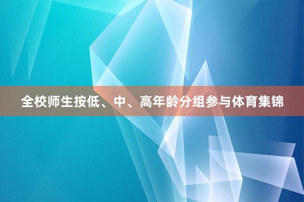 全校师生按低、中、高年龄分组参与体育集锦