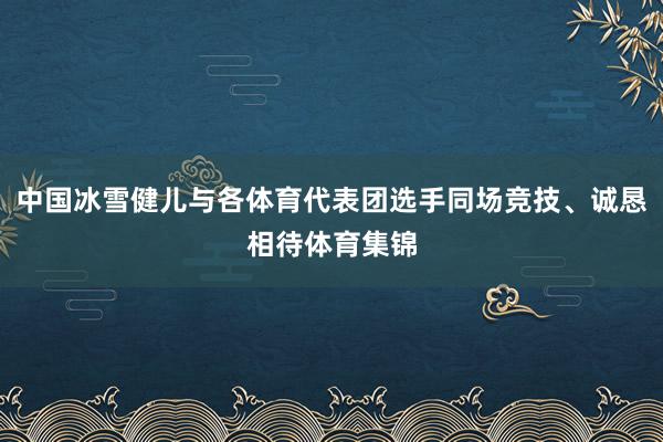 中国冰雪健儿与各体育代表团选手同场竞技、诚恳相待体育集锦